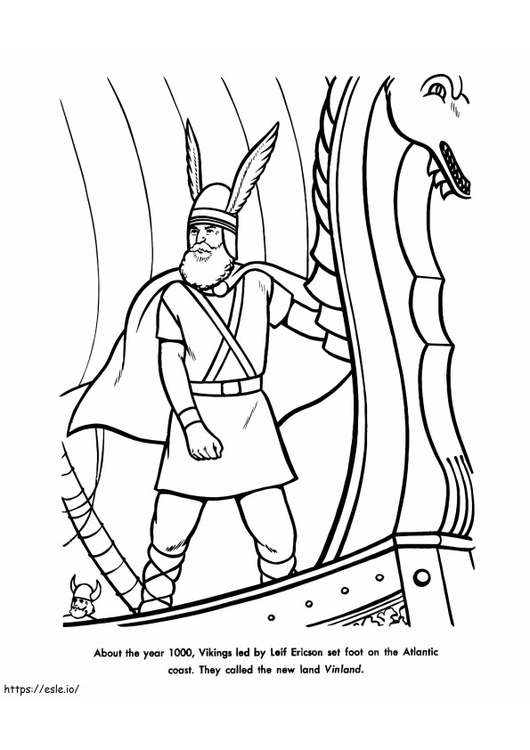 Leif Erikson Day 1 coloring page