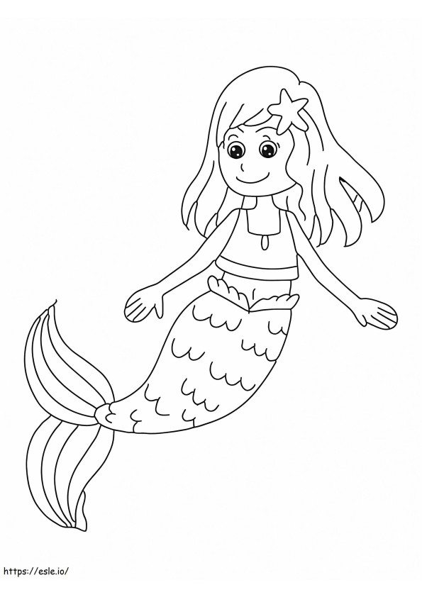 Cute Mermaid coloring page