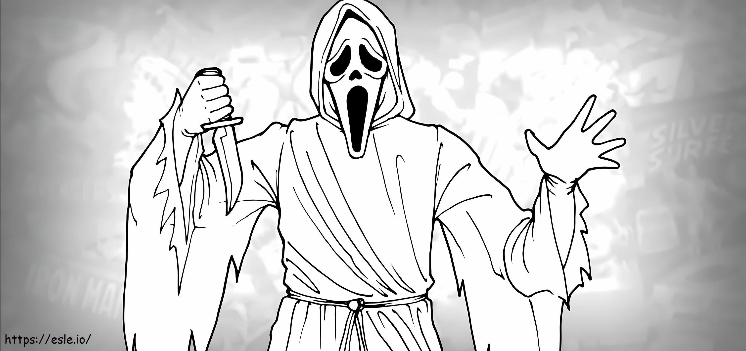 Normal Ghost Face coloring page