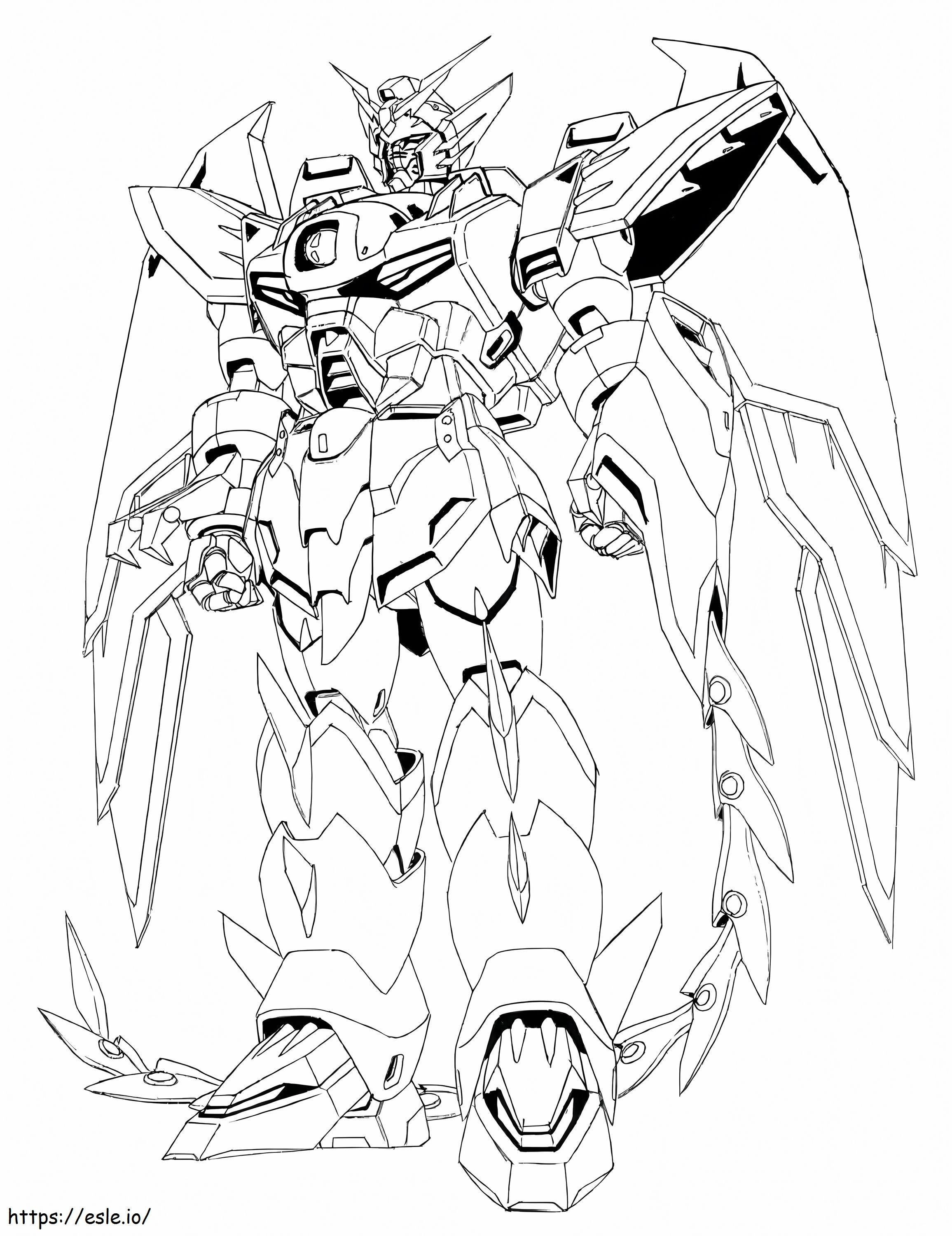 Amazing Gundam coloring page