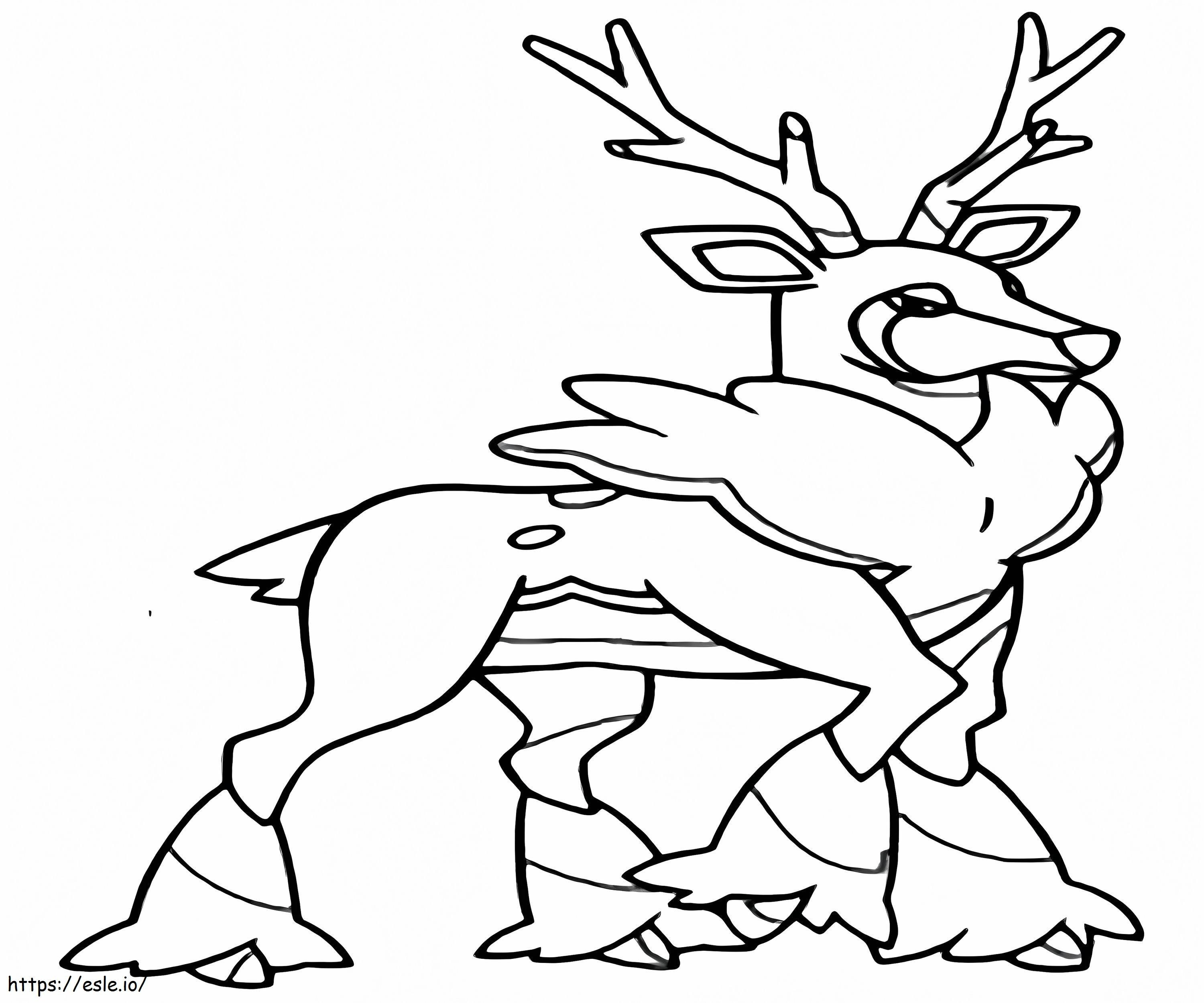 Sawsbuck Pokemon Forma Invernale da colorare