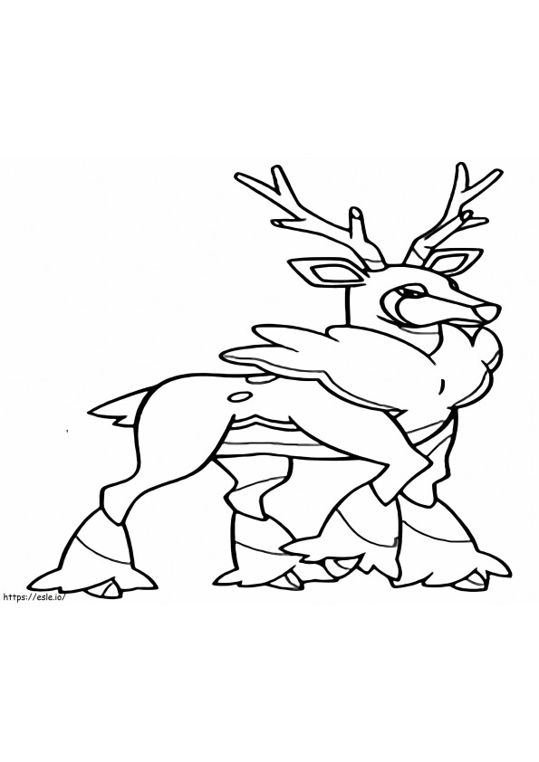 Forma de invierno de Sawsbuck Pokémon para colorear
