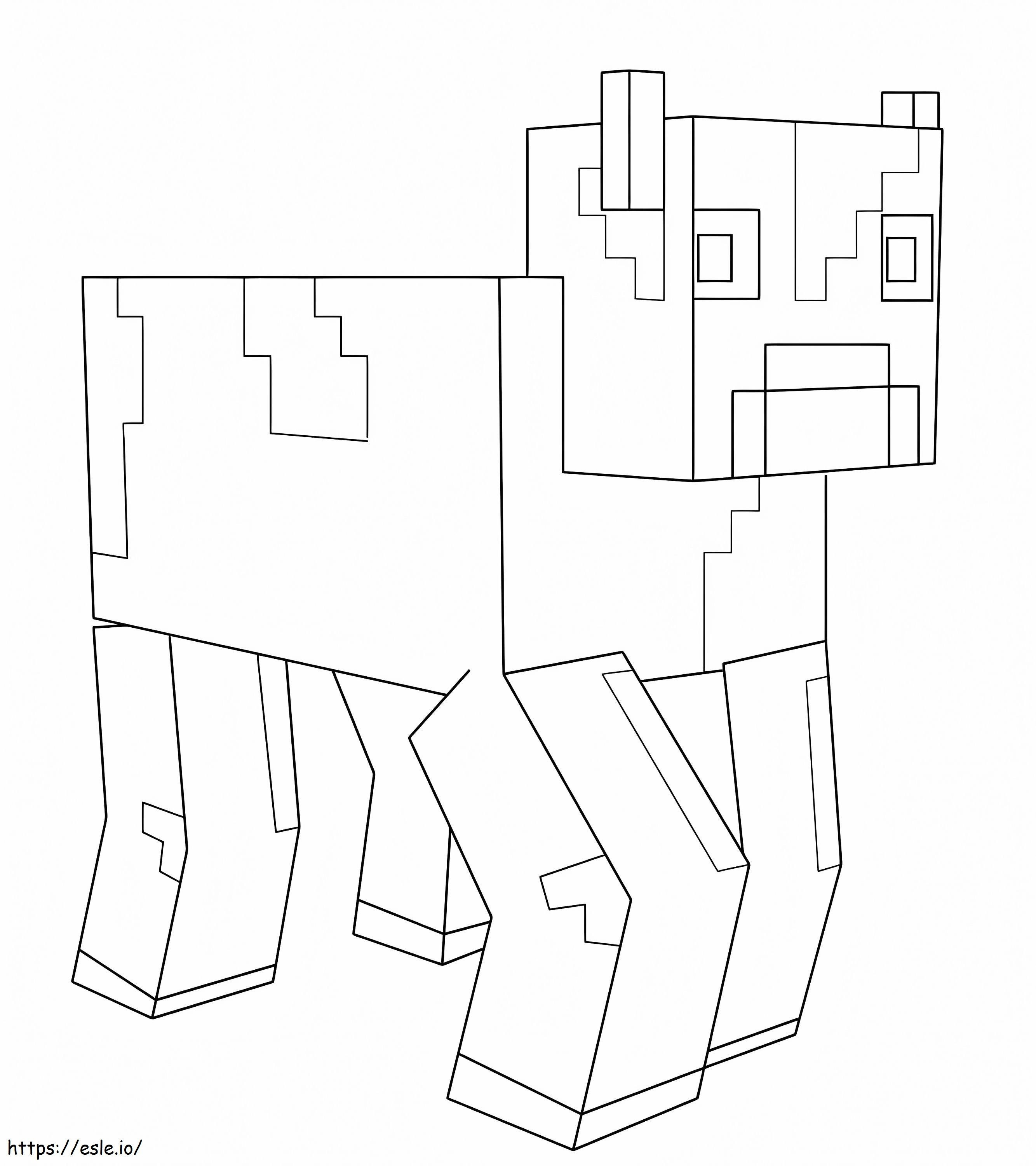 Minecraft Cow coloring page