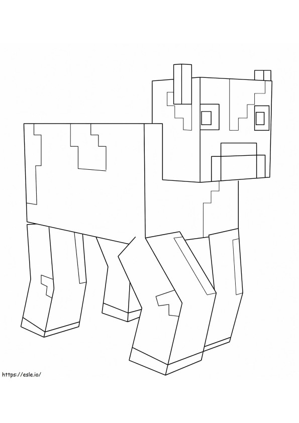 Coloriage Vache Minecraft à imprimer dessin