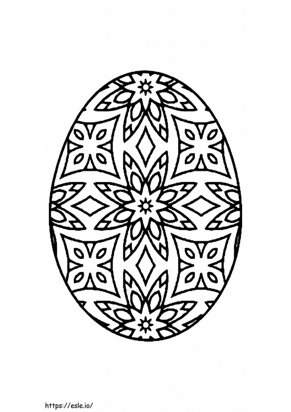 Nyomtatható húsvéti tojás virágminták 8 kifestő