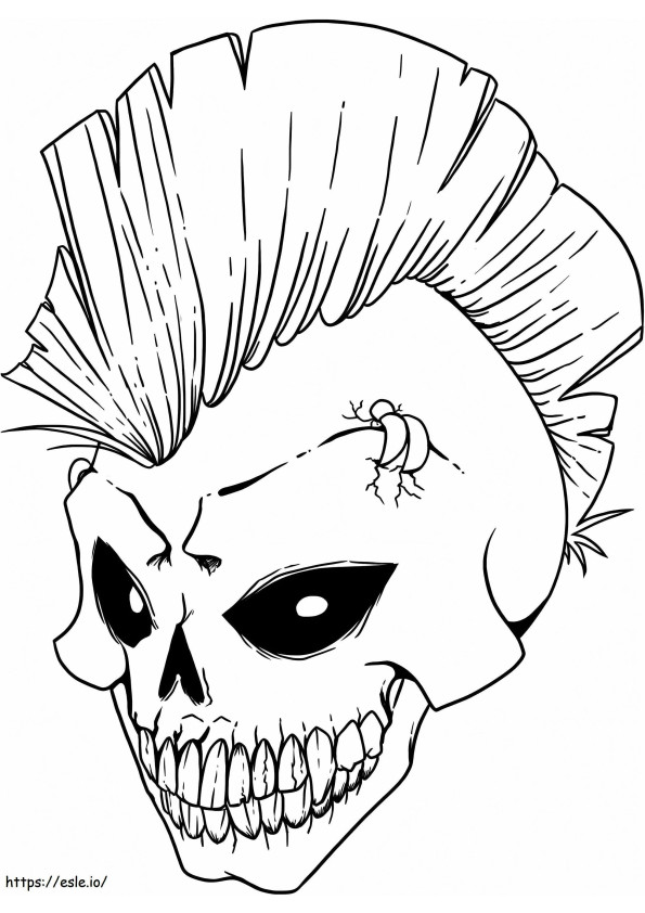 Cool Skulls coloring page