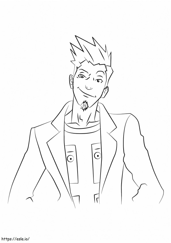 Larry Butz From Ace Attorney coloring page