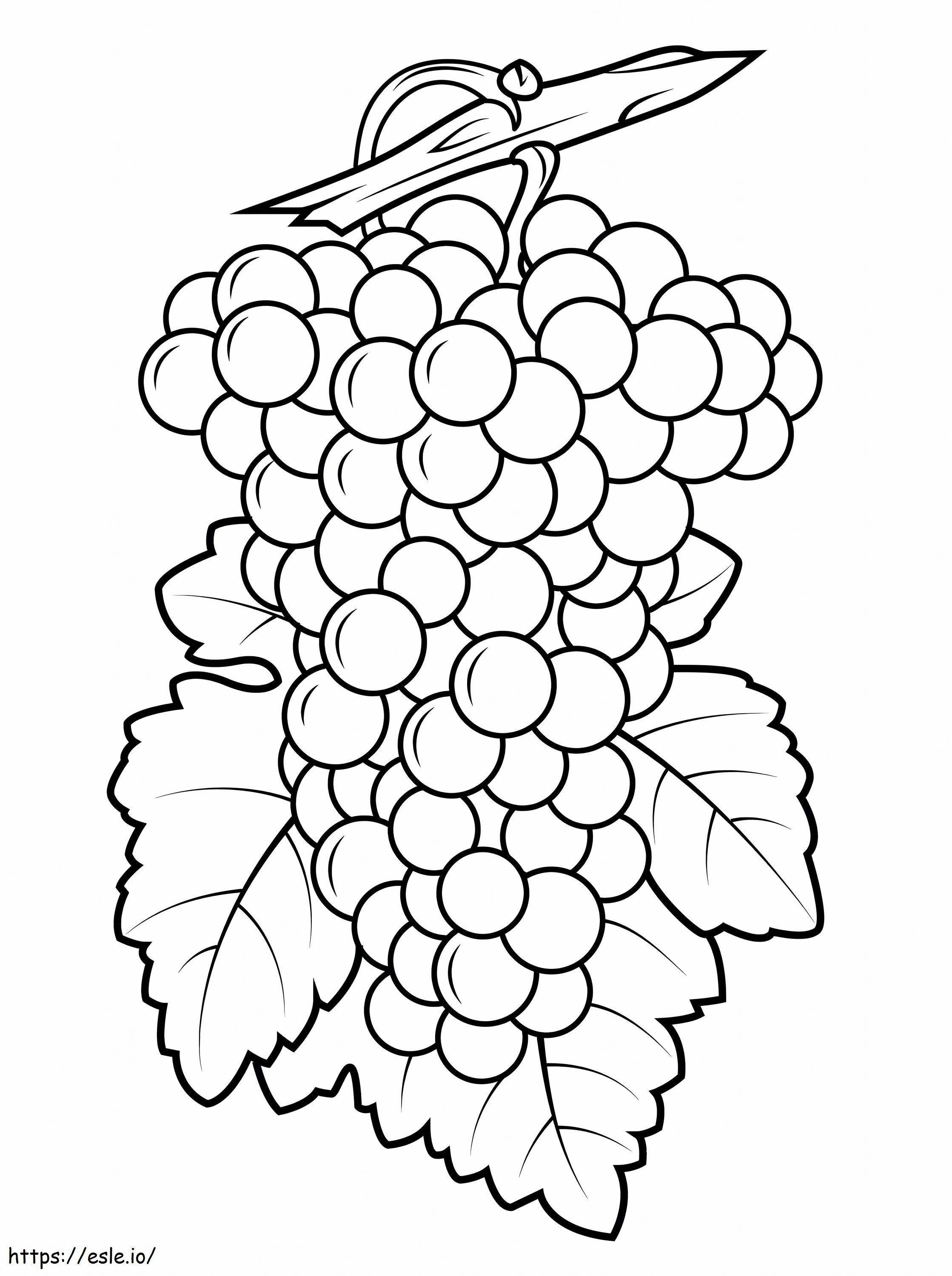 Lindas uvas para colorir