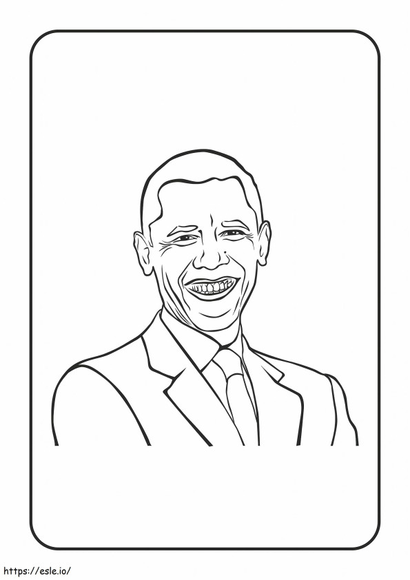 Obama Flag coloring page