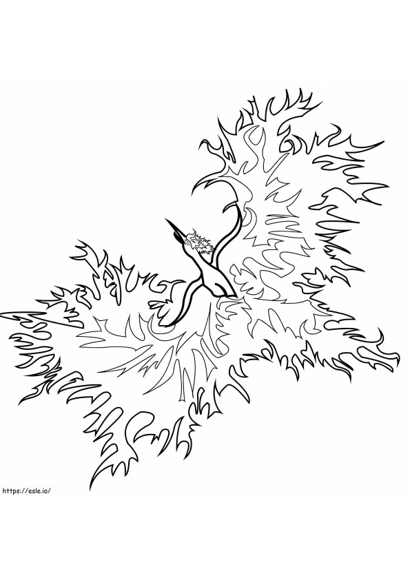 Fire Phoenix coloring page