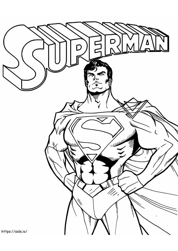 Coloriage Superman a l'air cool à imprimer dessin