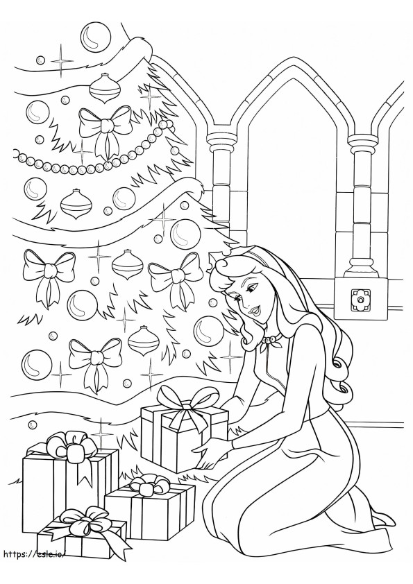 1567238375 Aurora On Christmas A4 coloring page