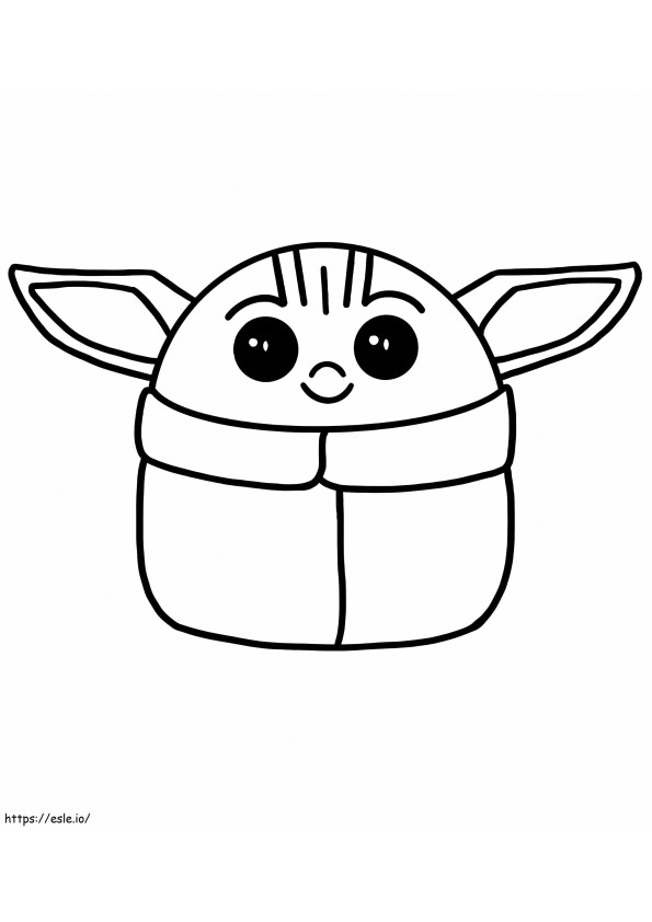 Free Printable Baby Yoda coloring page