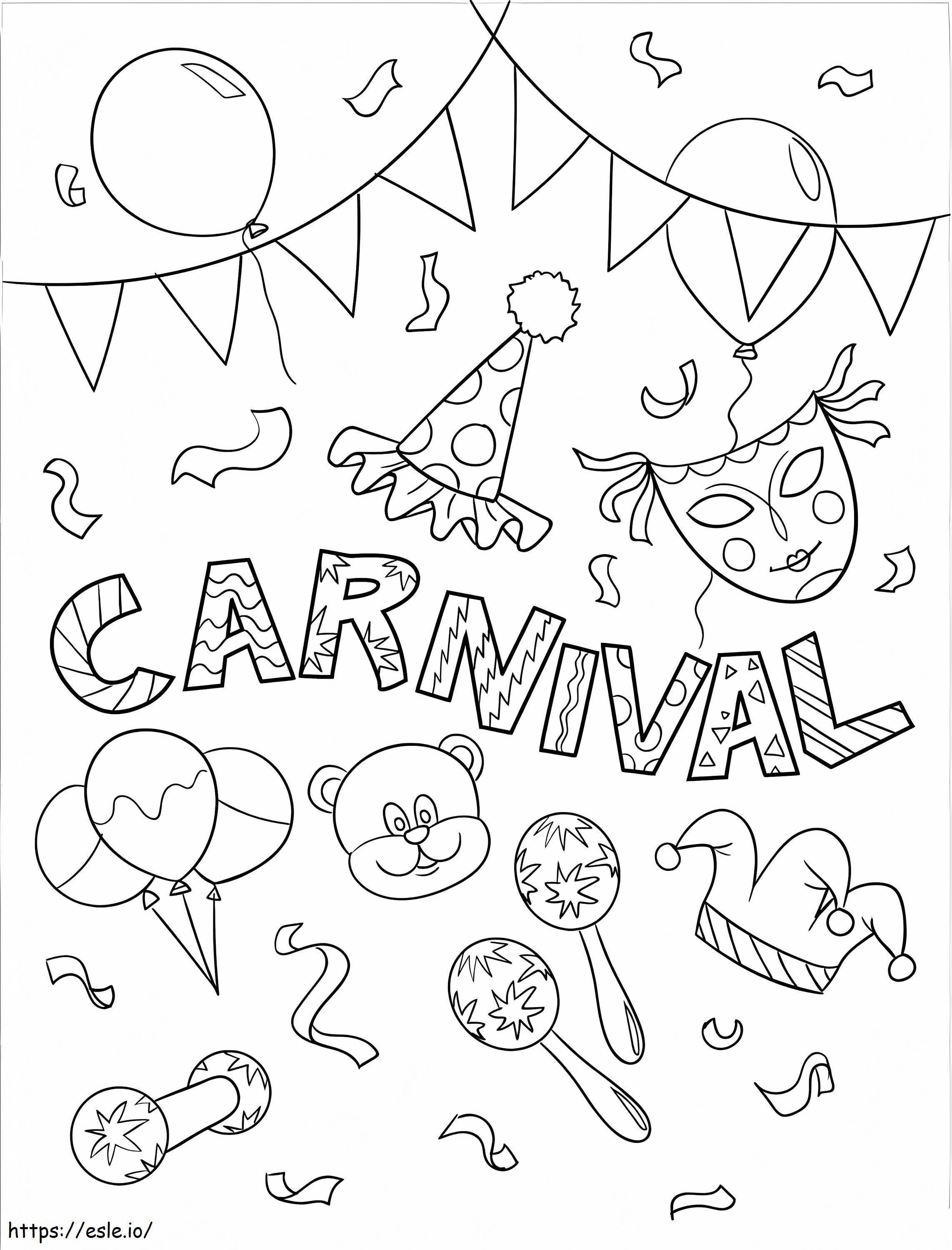 Carnaval para impressão para colorir