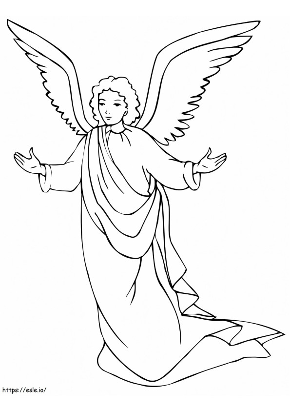 Pretty Angel 3 coloring page