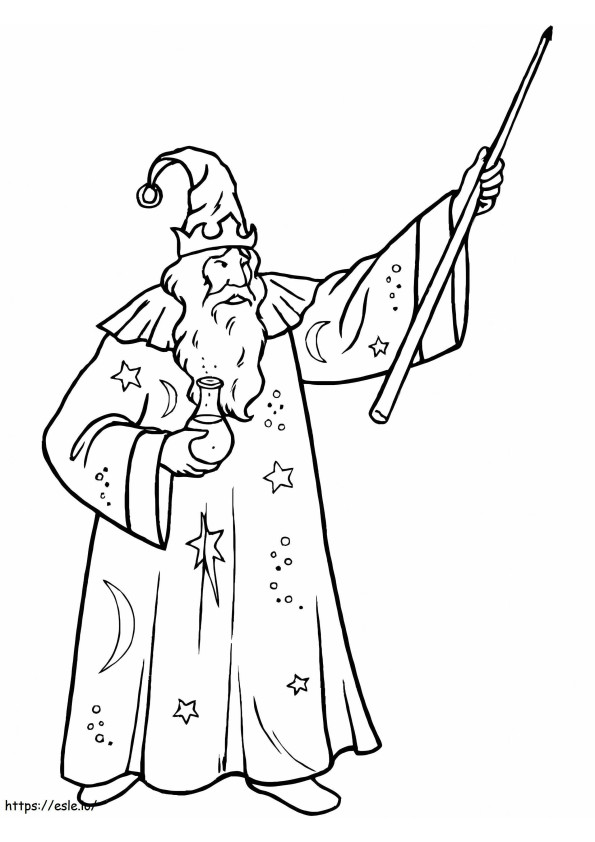 Old Wizard coloring page