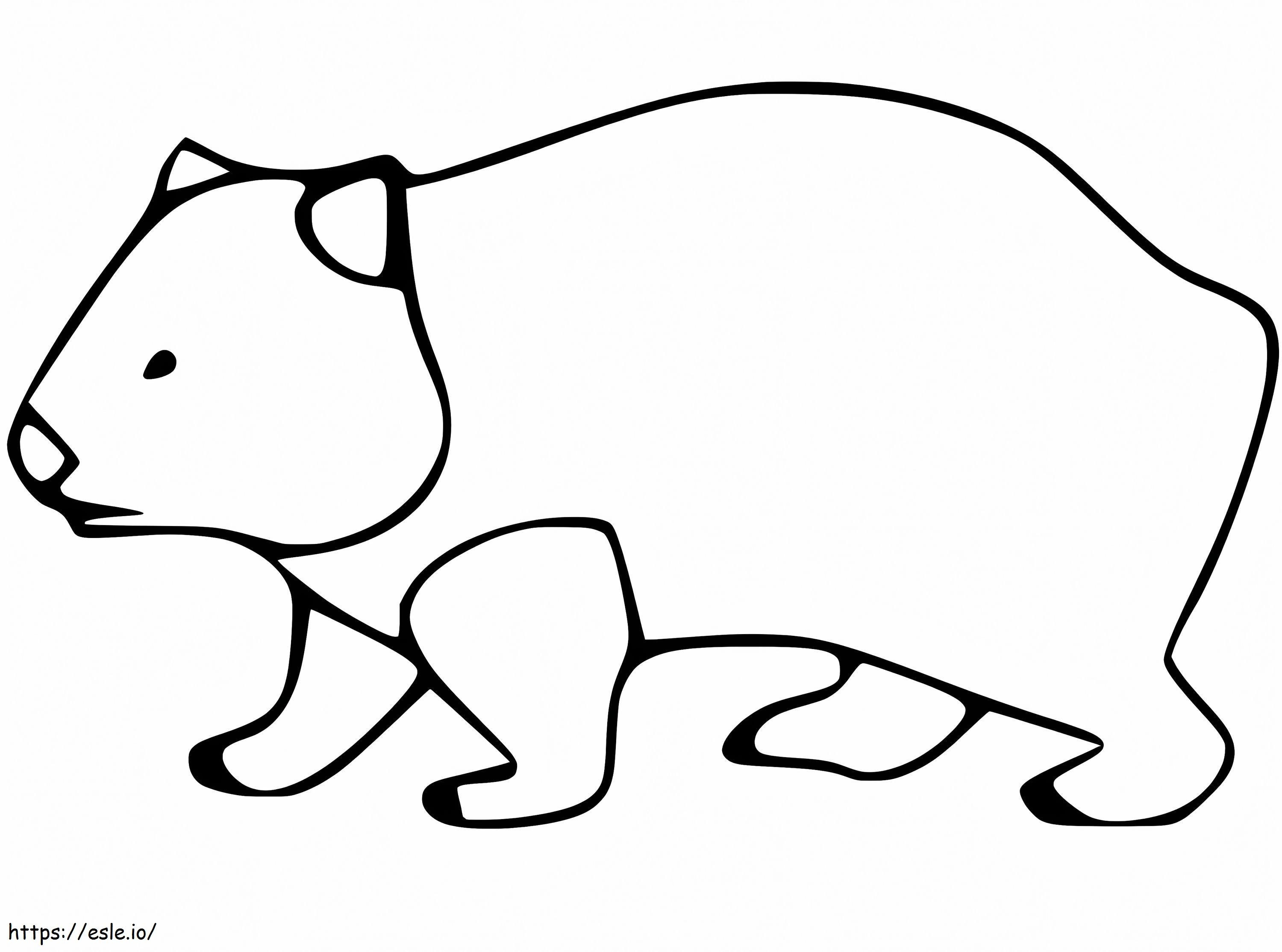 Ilmainen tulostettava Wombat värityskuva