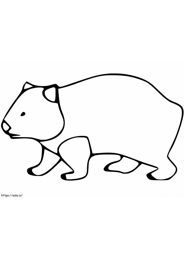 Kostenloser druckbarer Wombat ausmalbilder