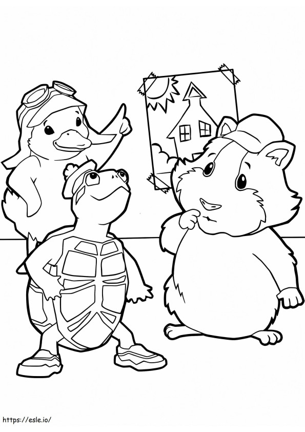 Images And Three Wonderful Pets coloring page
