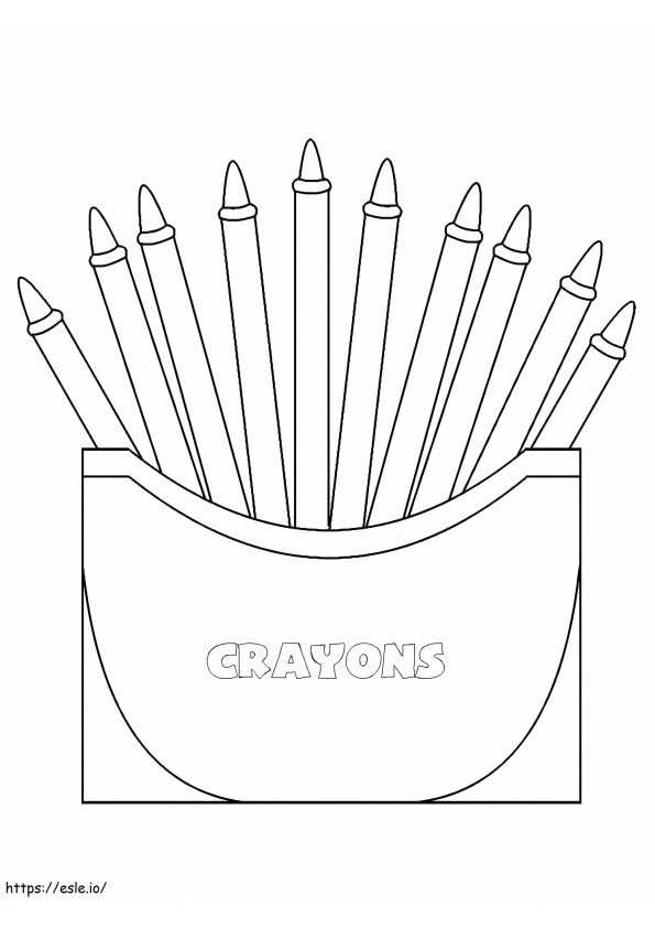 Free Printable Crayon Box coloring page