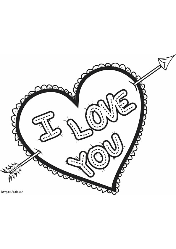 I Love You Dear coloring page