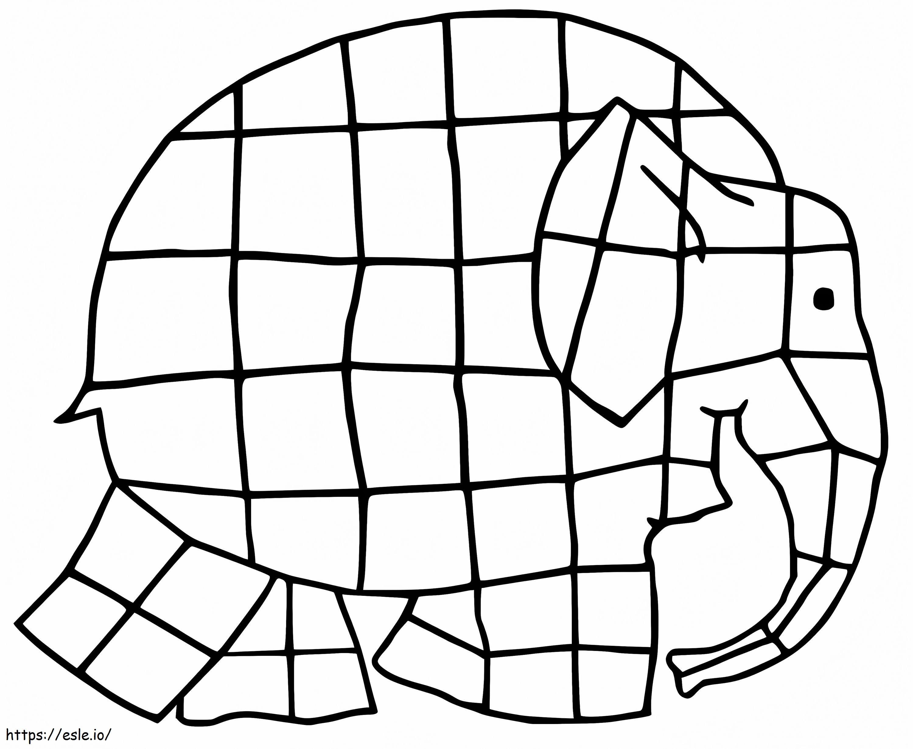 Elmer The Elephant 1 coloring page