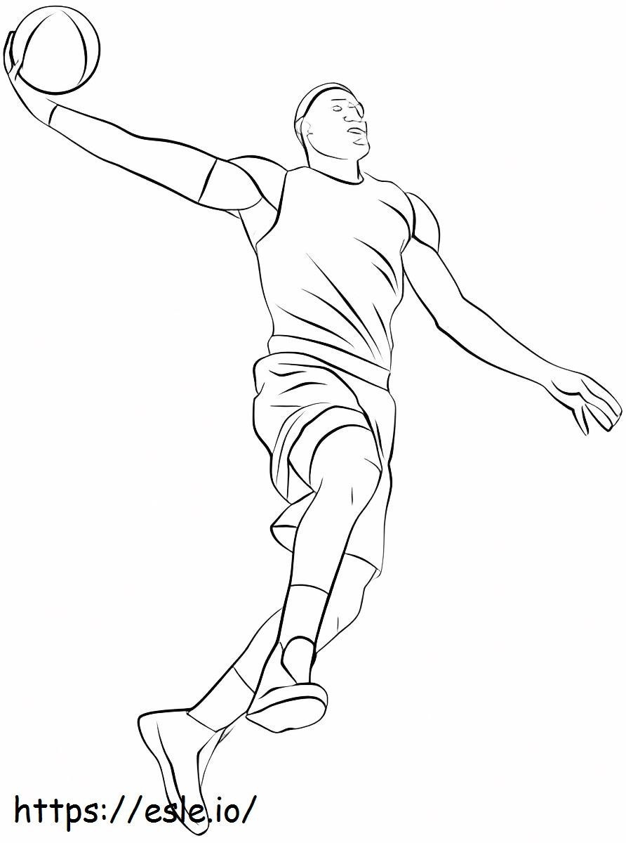 Coloriage Joueur de basketball à imprimer dessin