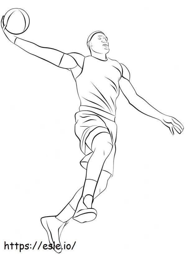 Coloriage Joueur de basketball à imprimer dessin