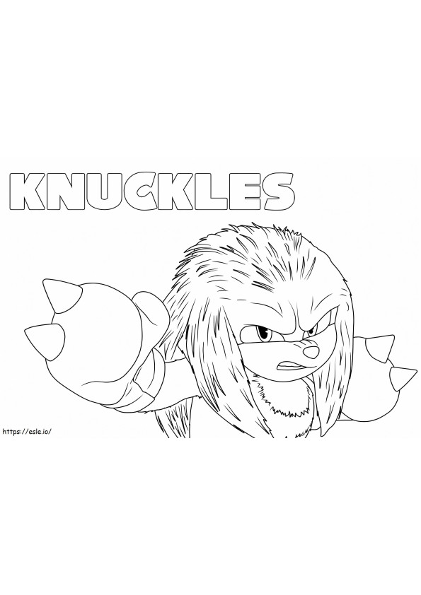 Printable Knuckles coloring page