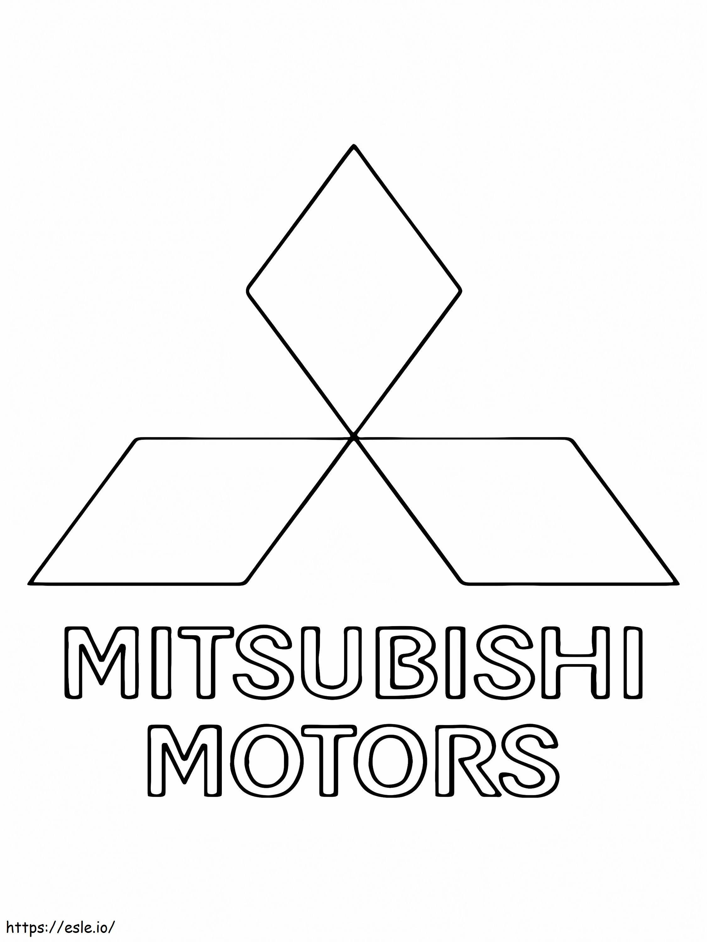Logo-ul mașinii Mitsubishi de colorat