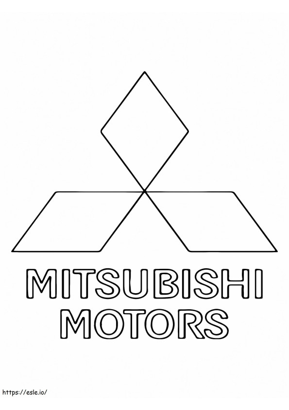 Mitsubishi auto-logo kleurplaat