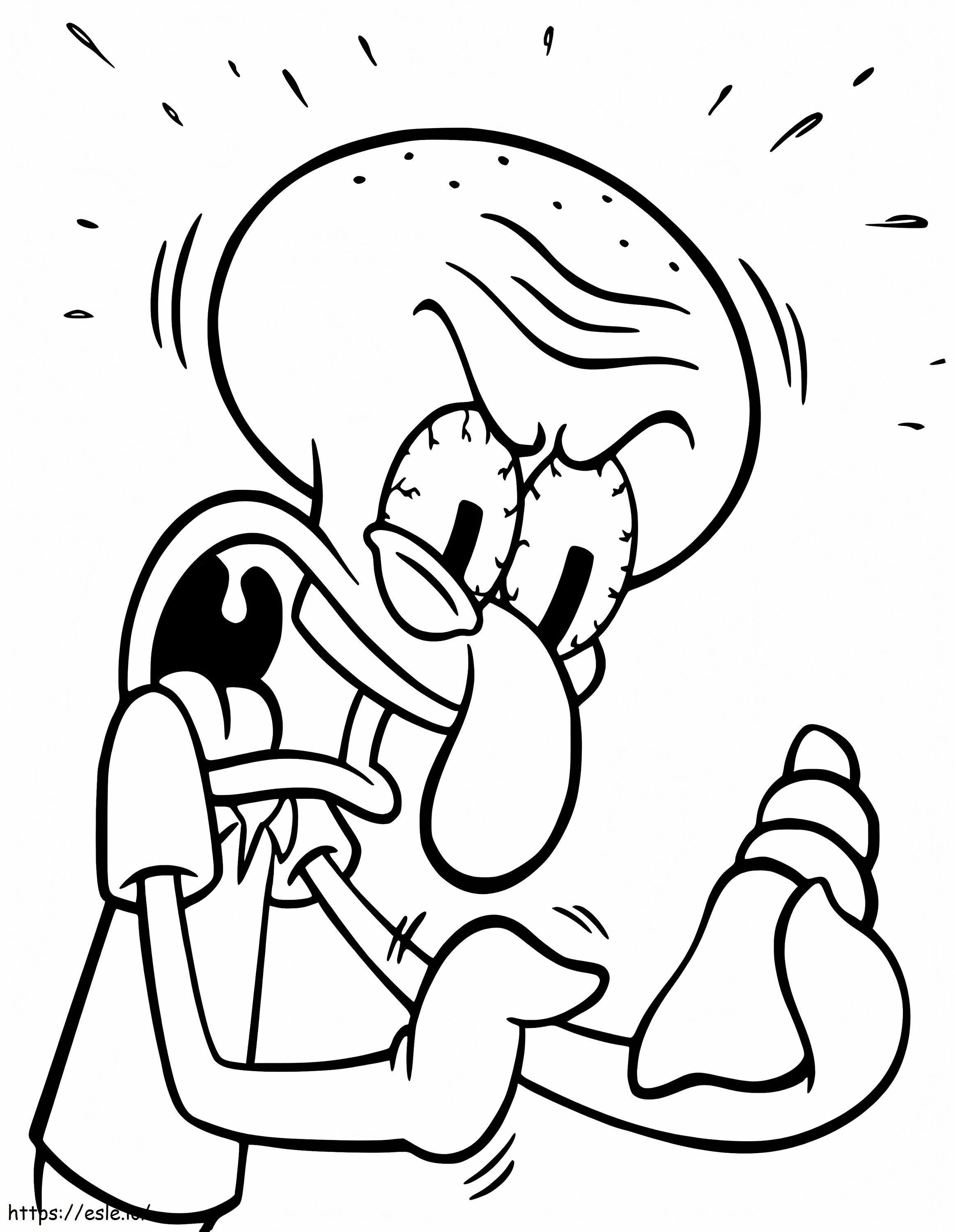 Squidward Very Angry coloring page