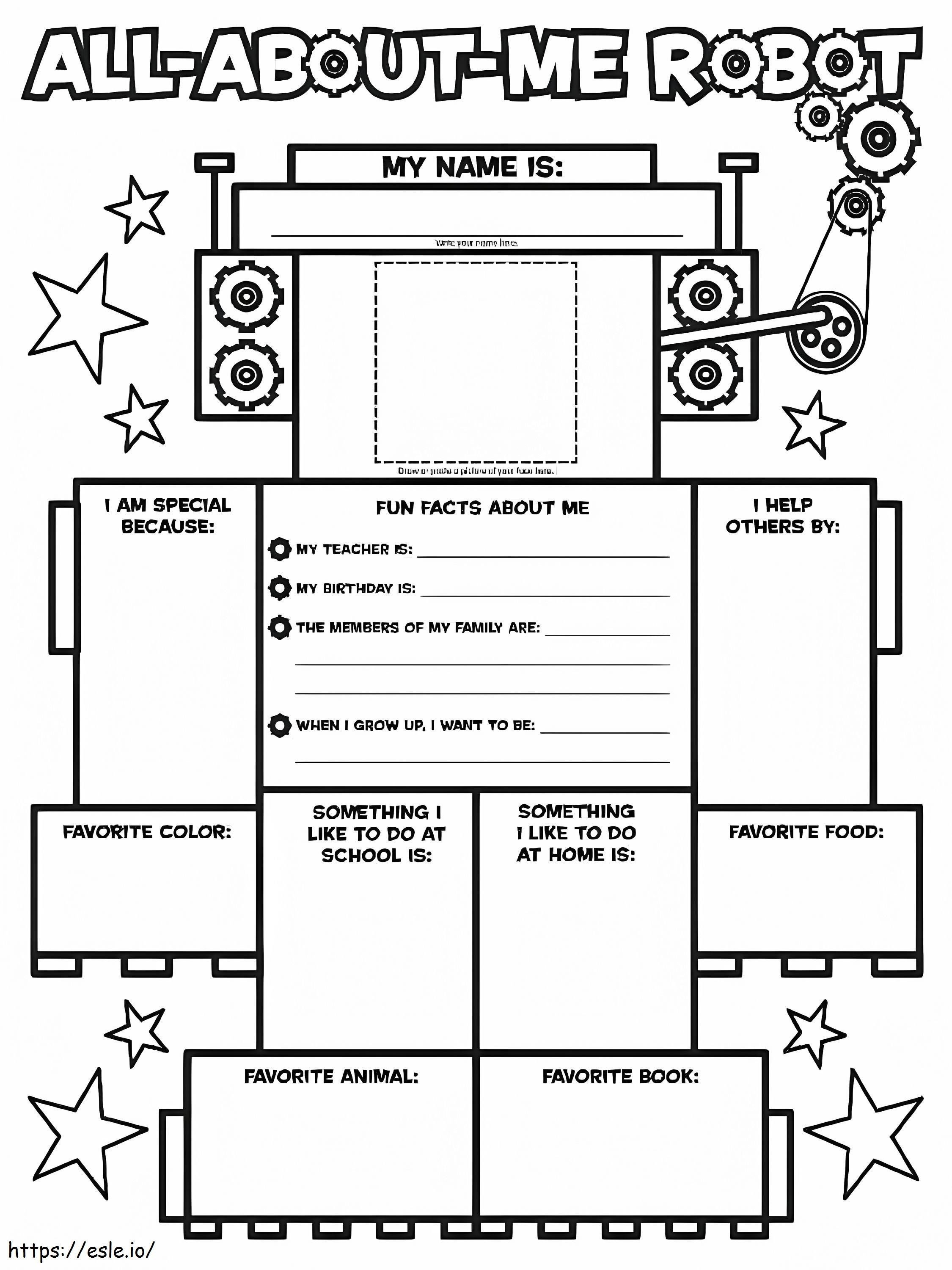 All About Me 4 coloring page