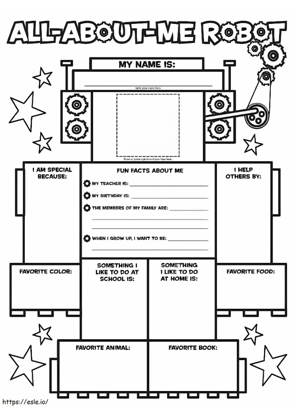 All About Me 4 coloring page