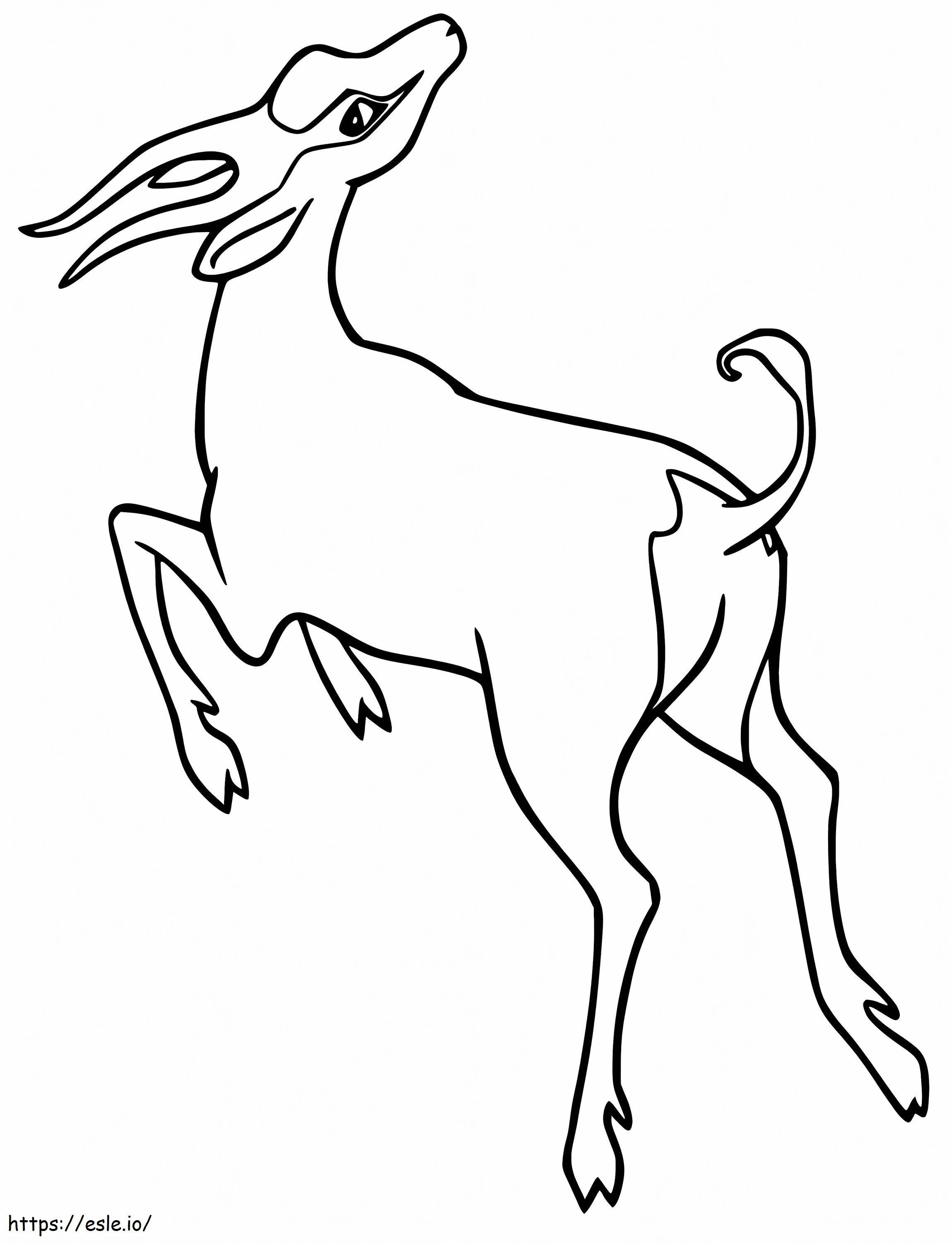 Ilmainen tulostettava Gazelle värityskuva