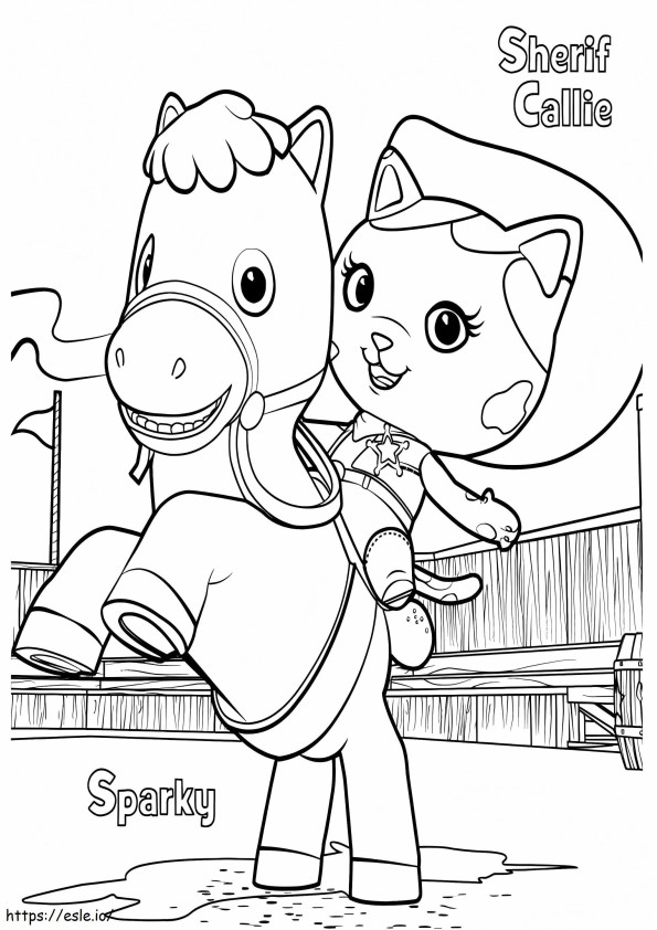 Sheriff Callie And Sparky coloring page