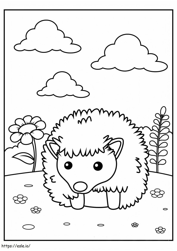 Basic Hedgehog coloring page