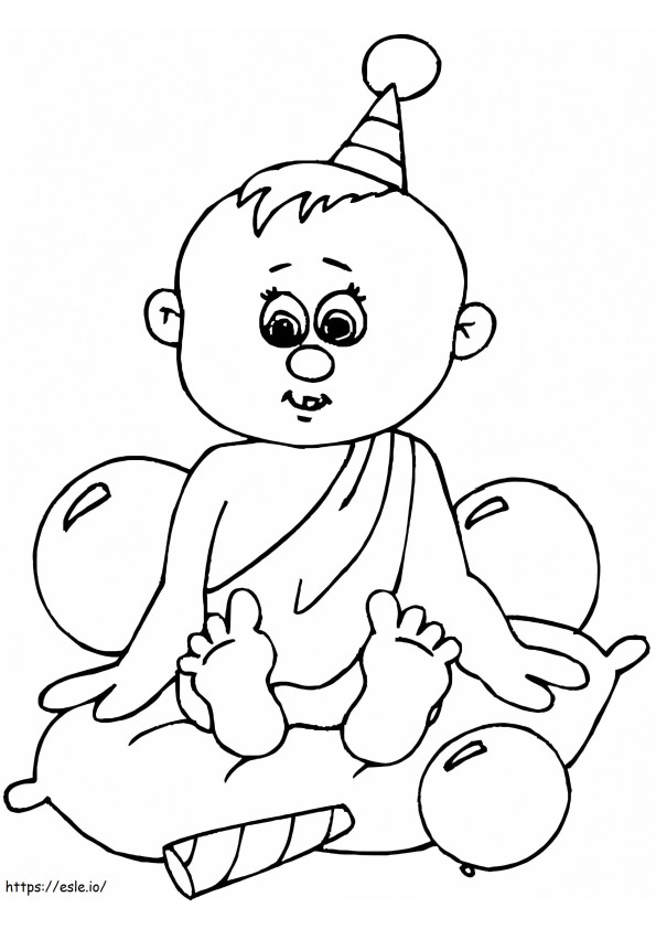 Party Baby coloring page