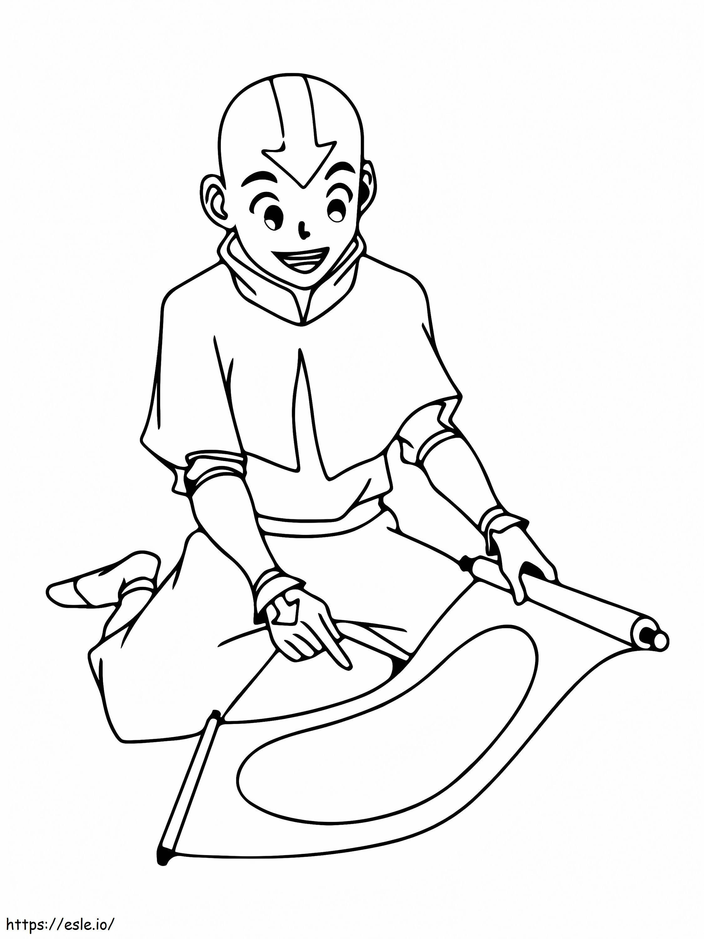 Happy Aang The Legend Of Korra coloring page