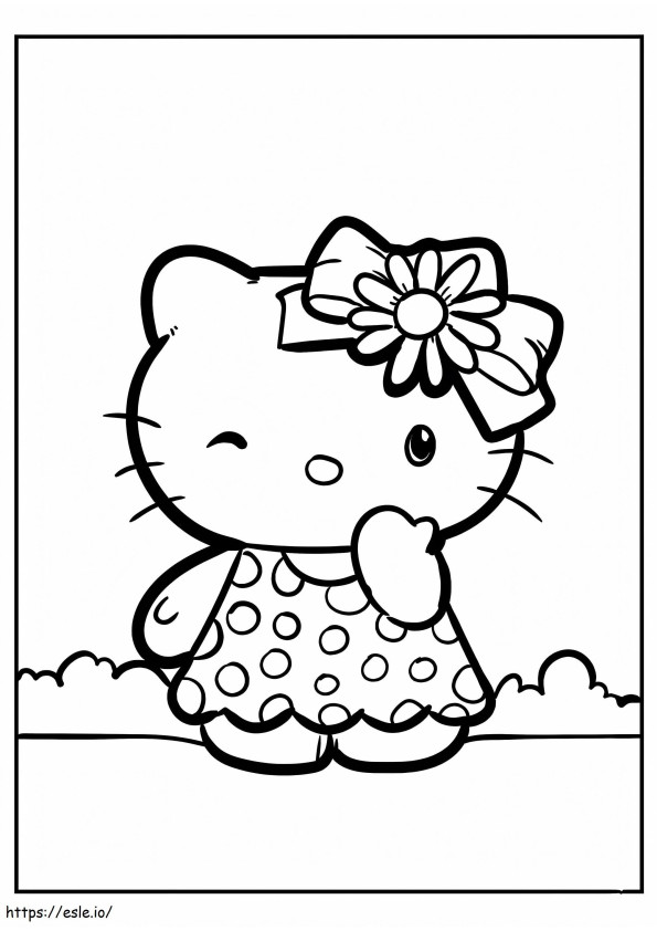 Coloriage Bonjour Kitty à imprimer dessin