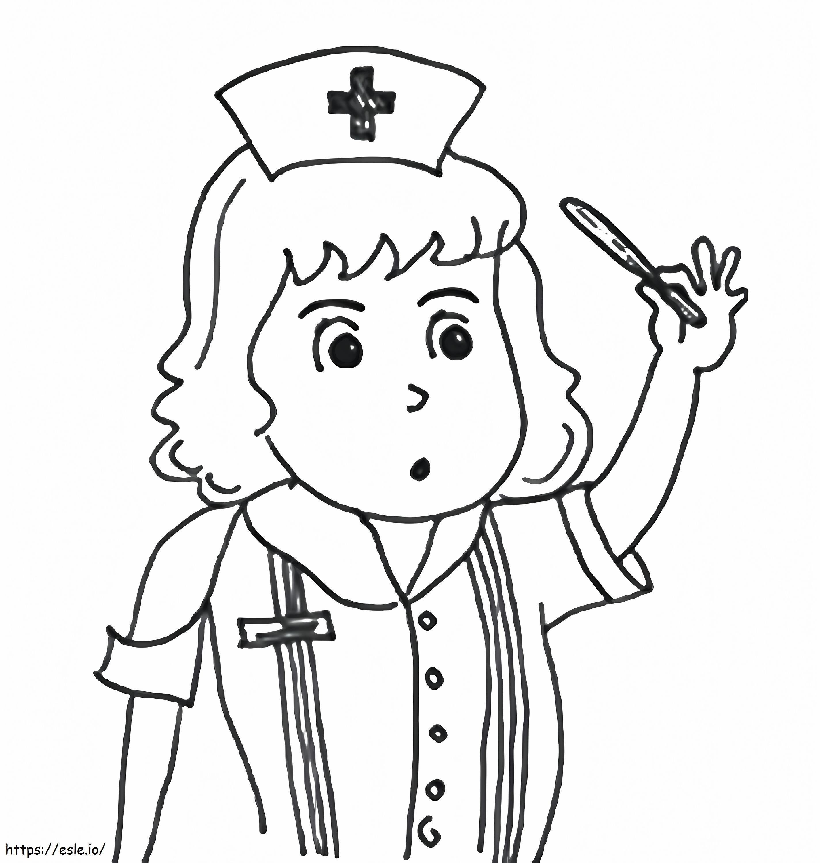 Nurse Drawing coloring page