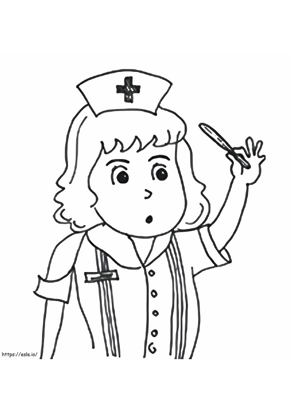 Nurse Drawing coloring page