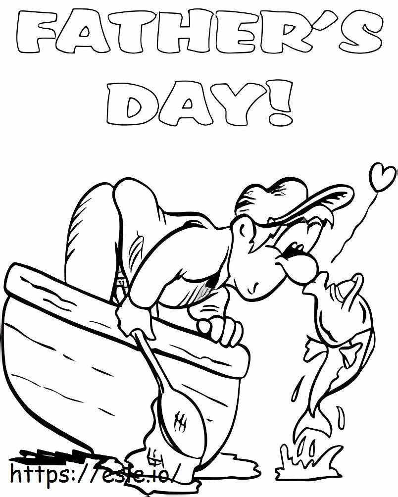 Father Rowing coloring page