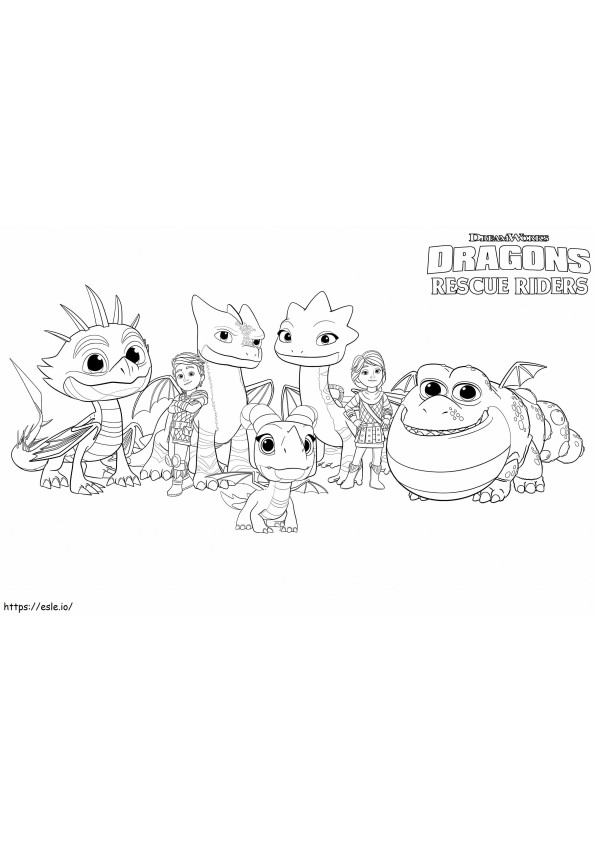 Dragons Rescue Riders To Color coloring page
