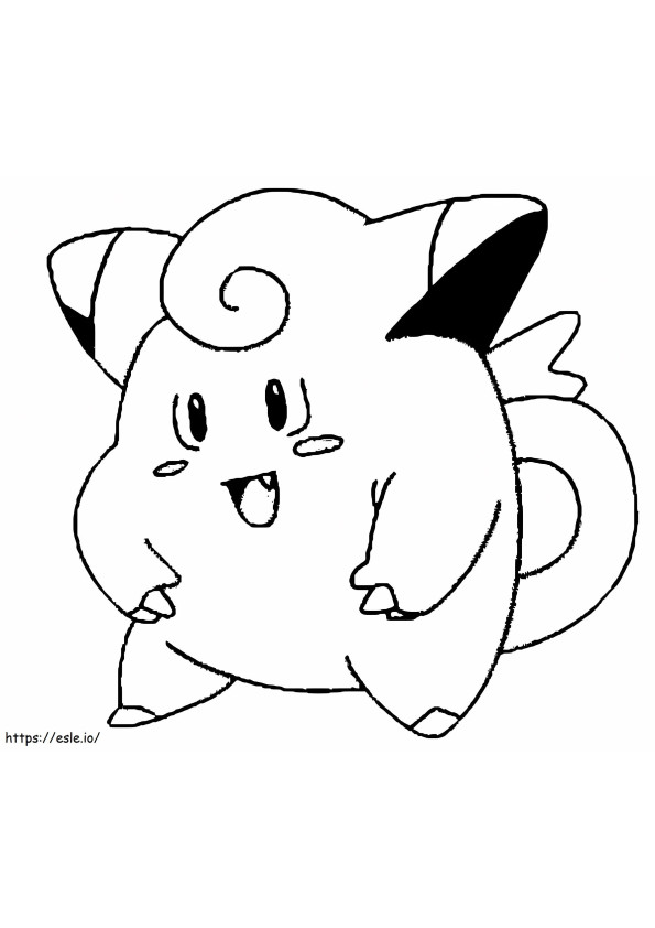 Lovely Clefairy coloring page