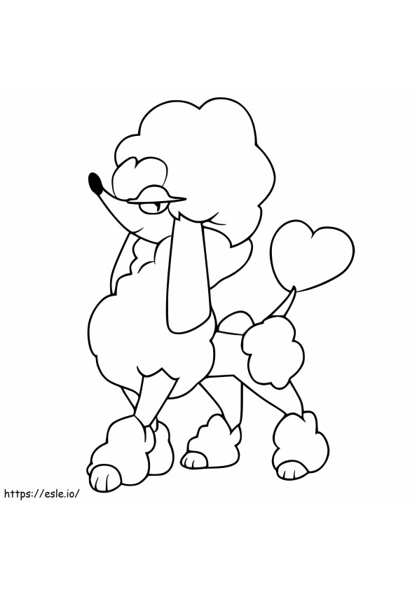 Furfrou Heart Style coloring page