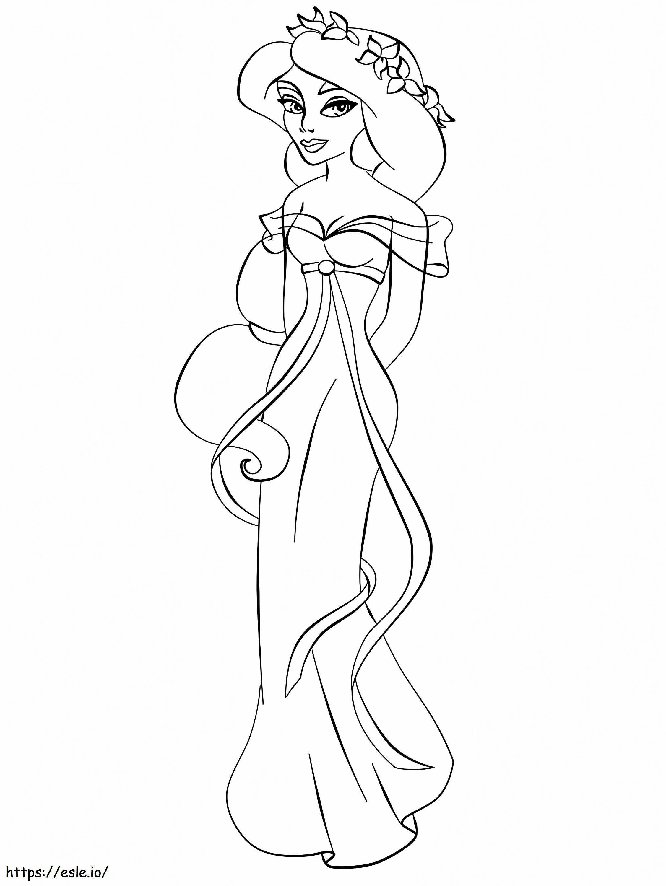 Hermosa Giselle coloring page