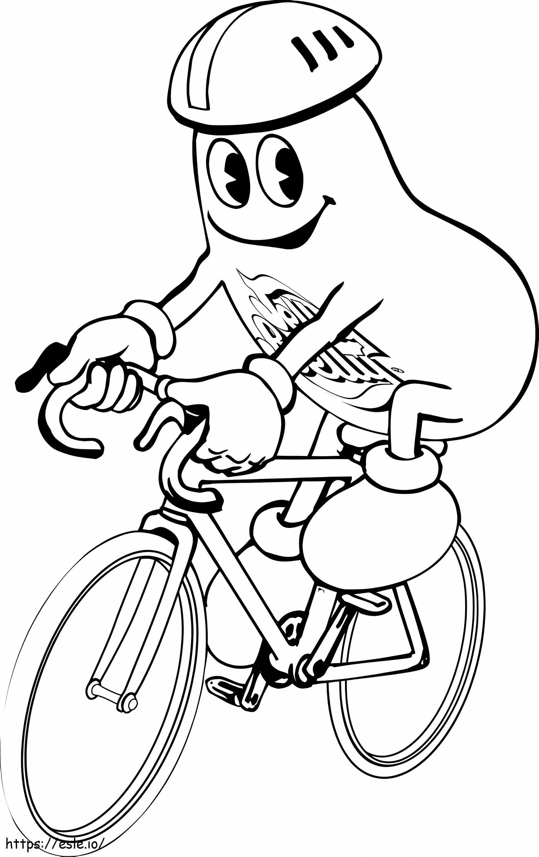 Beans Riding Bike coloring page