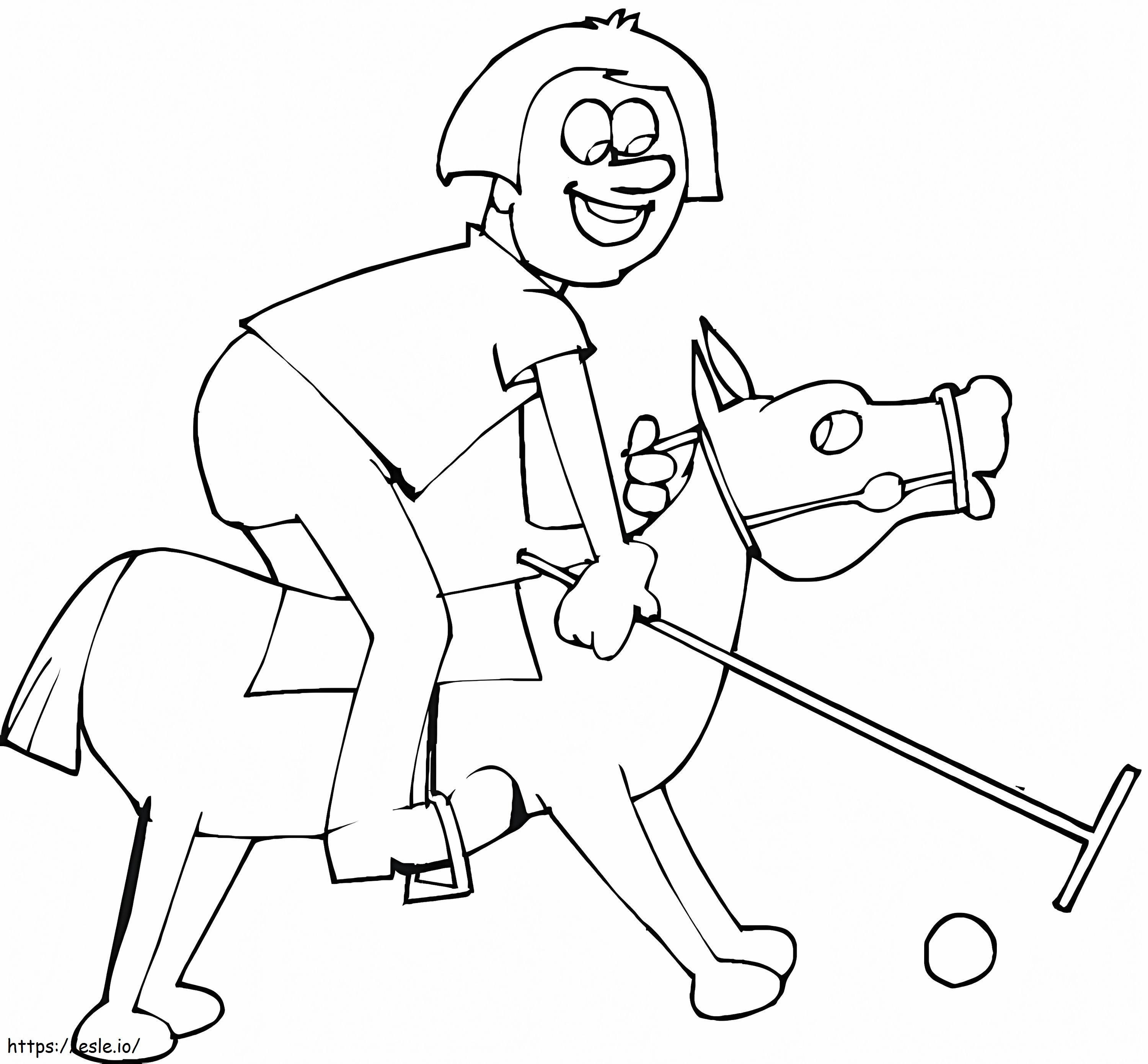 少年と馬 ぬりえ - 塗り絵