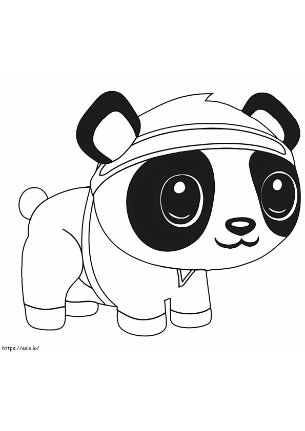 Panda drăguț din desene animate de colorat